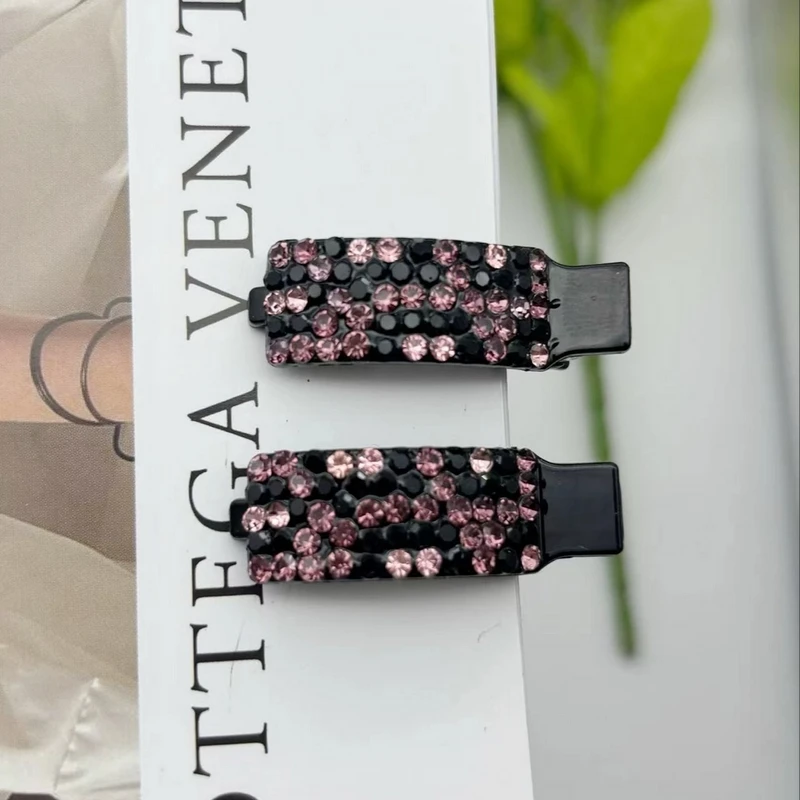 诗泊雅韩系彩色水钻刘海侧边夹高级感气质时尚轻奢发夹发卡头饰