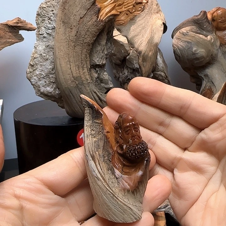 柏木把件偶****Z太行崖柏达摩