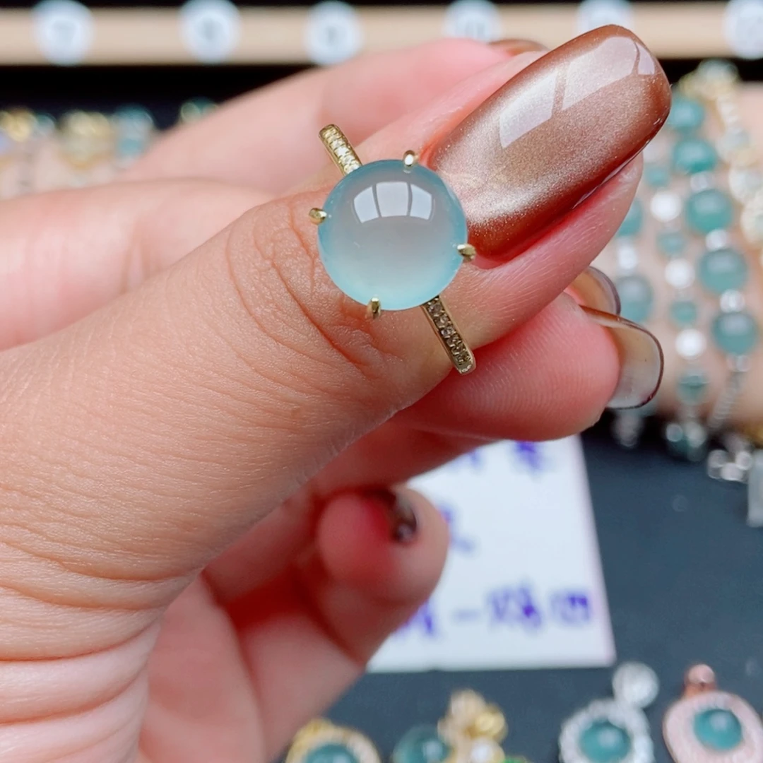 翡翠银S925镶嵌戒指20