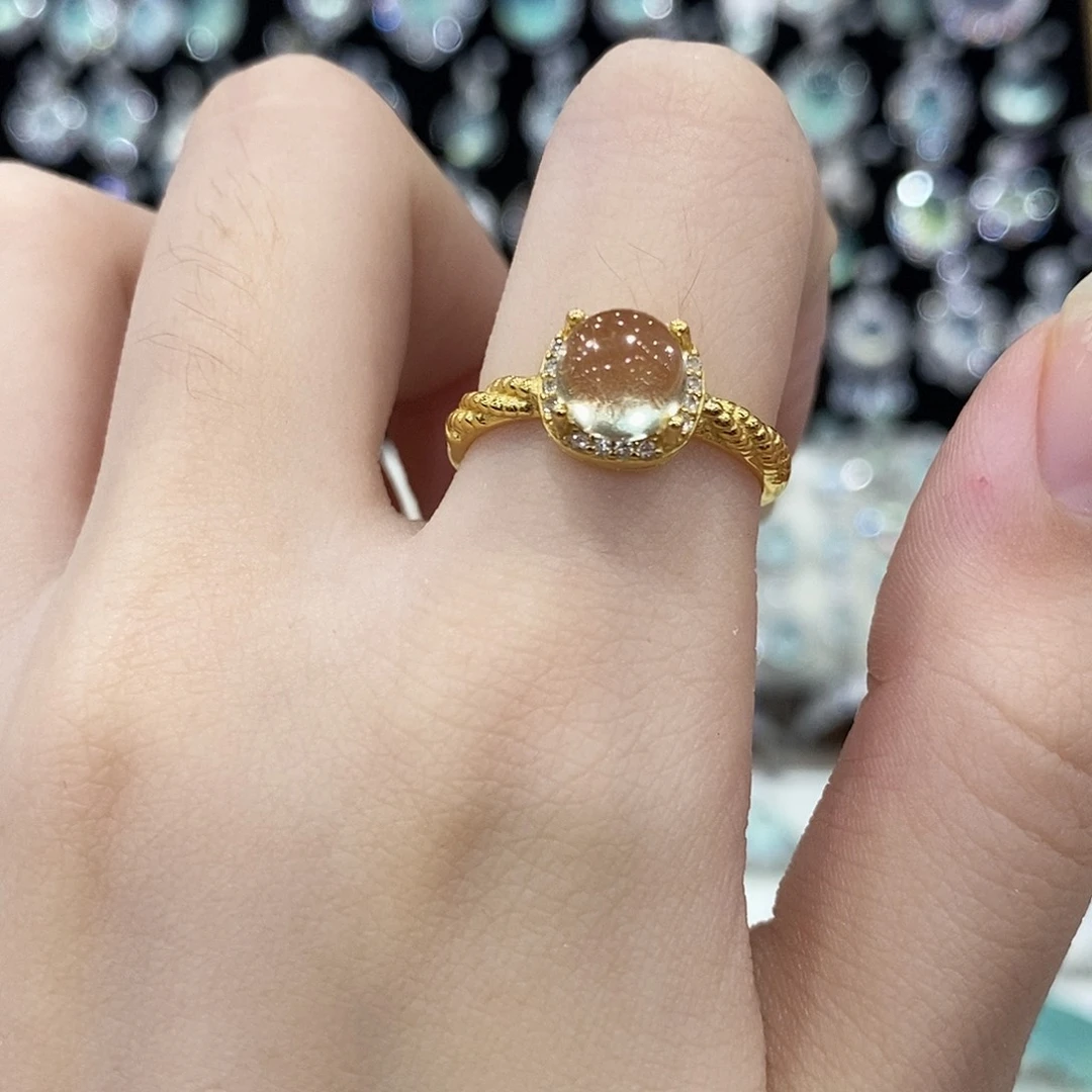 银S925镶嵌戒指黄晶