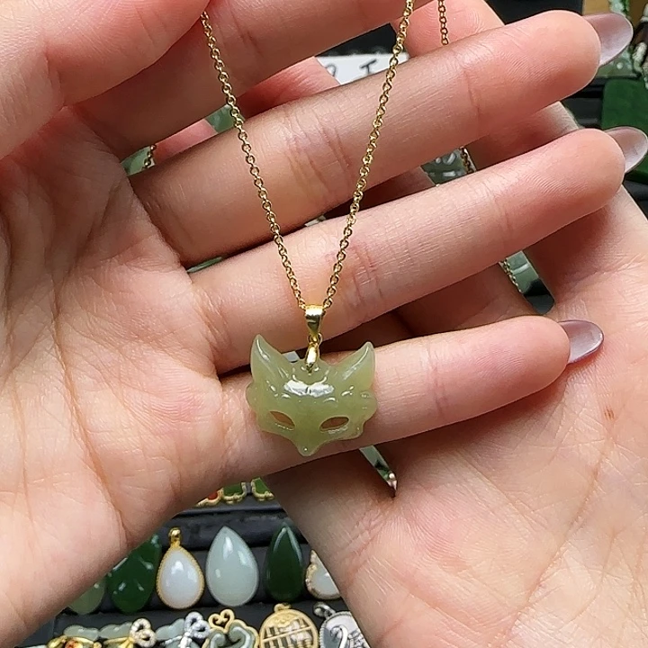 吊坠(赠链)银S925镶嵌和田玉