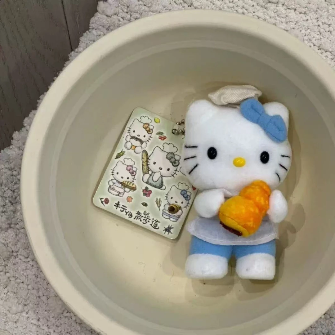 日系牛角包中古kitty挂件