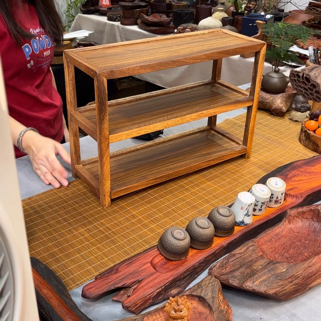 南美胡桃木置物架