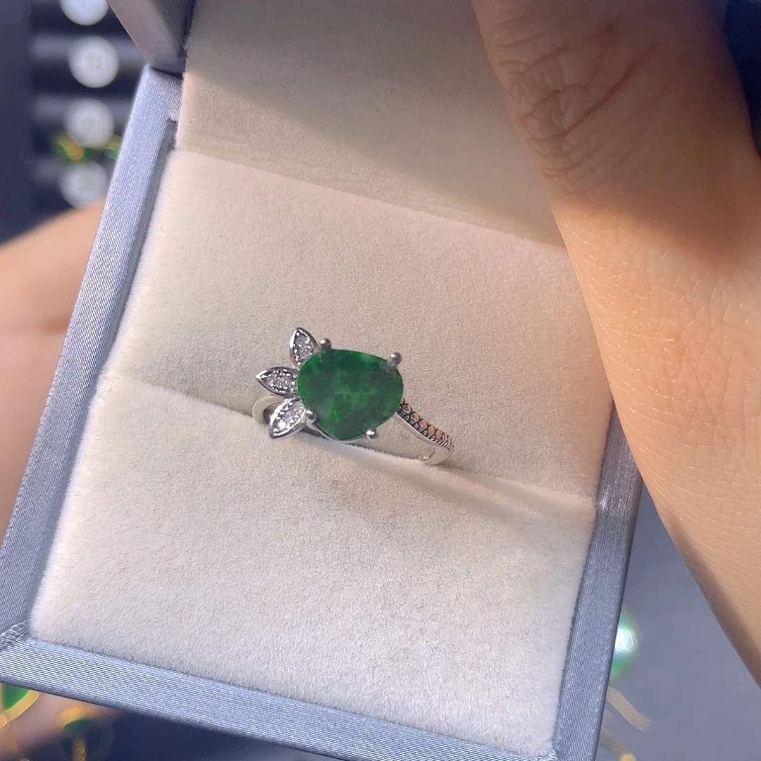 翡翠银S925镶嵌戒指