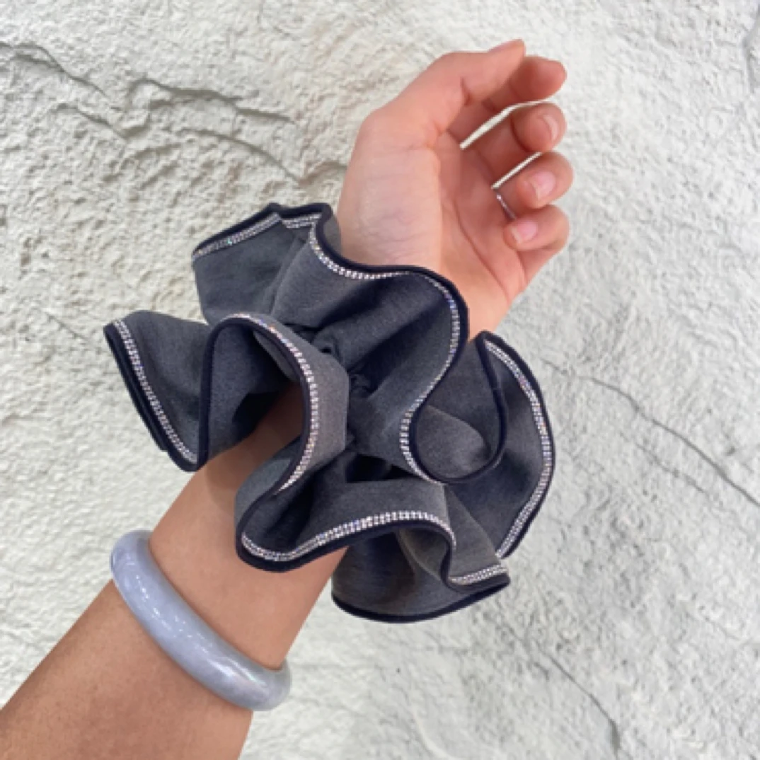 【水钻边】日韩风发圈发绳法式网纱复古优雅成人百搭头绳头饰简约