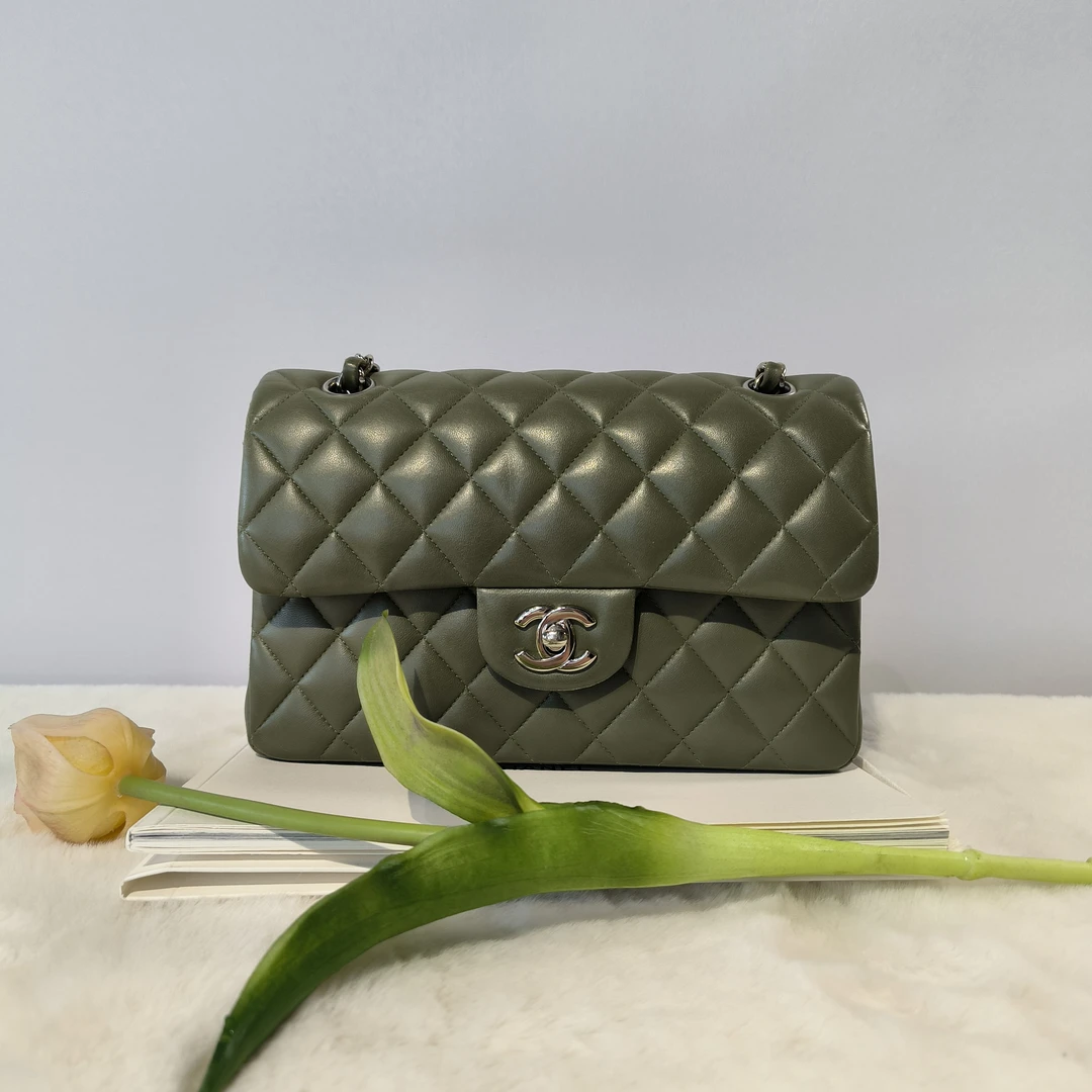 95新 Chanel/香奈儿 魔镜SY/香奈儿CF小号抹茶绿