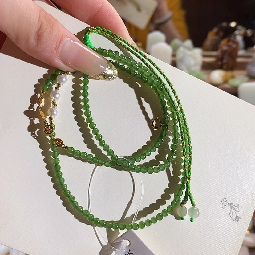 【闪购商品】和田玉项链18K金镶嵌