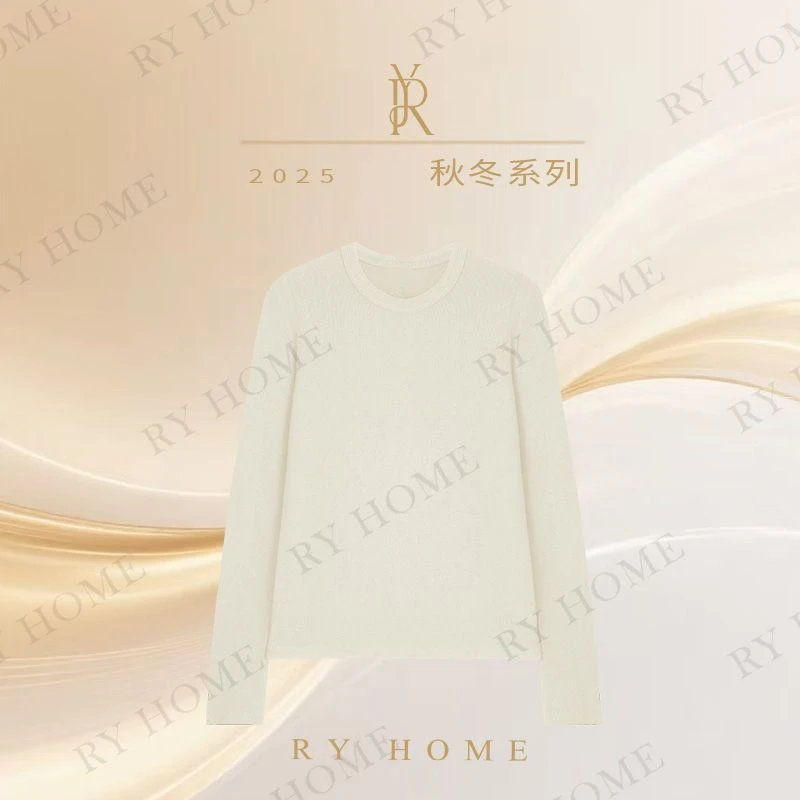 【容雨RYHOME】羊毛混纺净版点钻套头打底衫253T2232