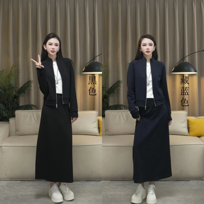 2025新款春季高级显瘦上衣+半身裙两件套装