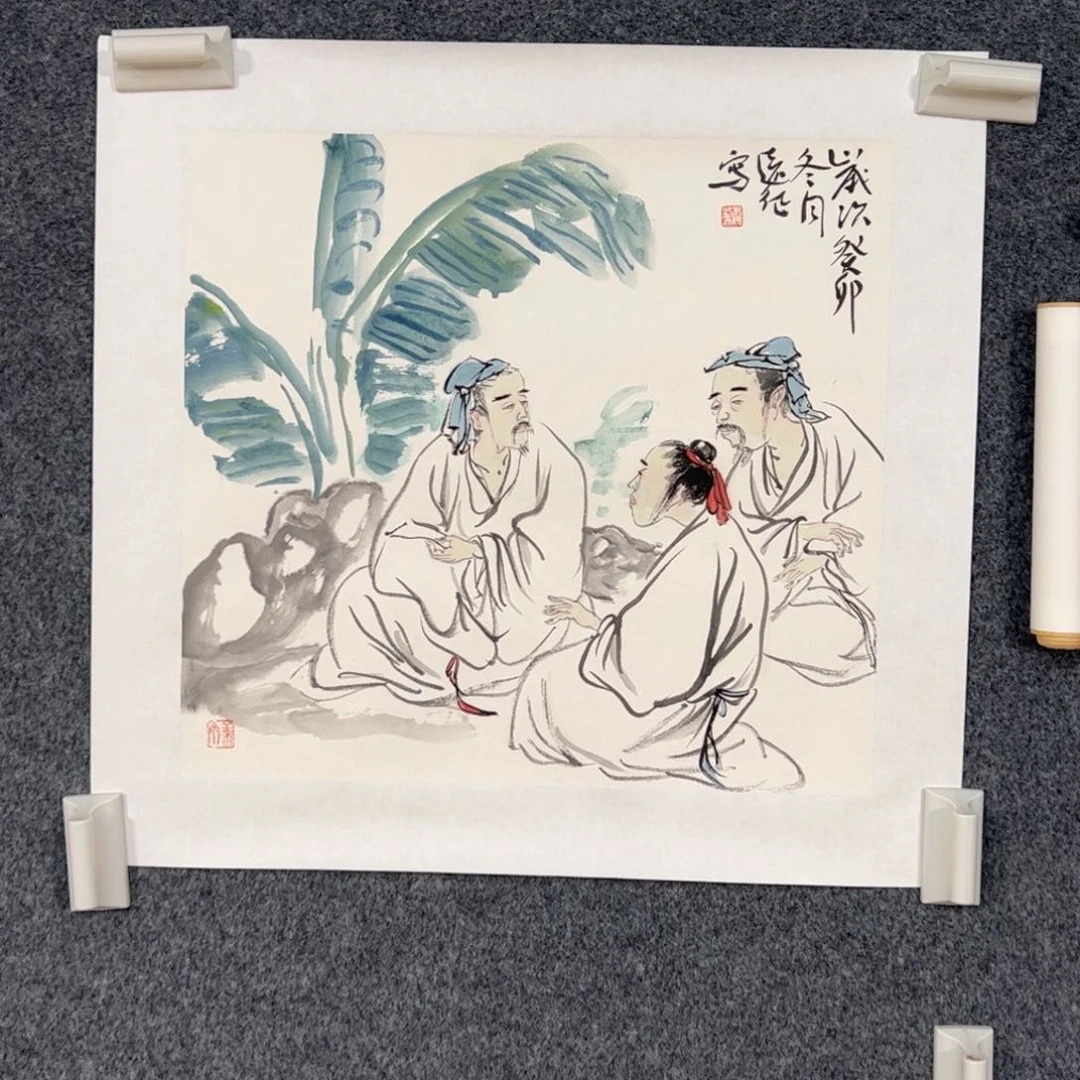 国画霍**堂（g92120）论诗 书画