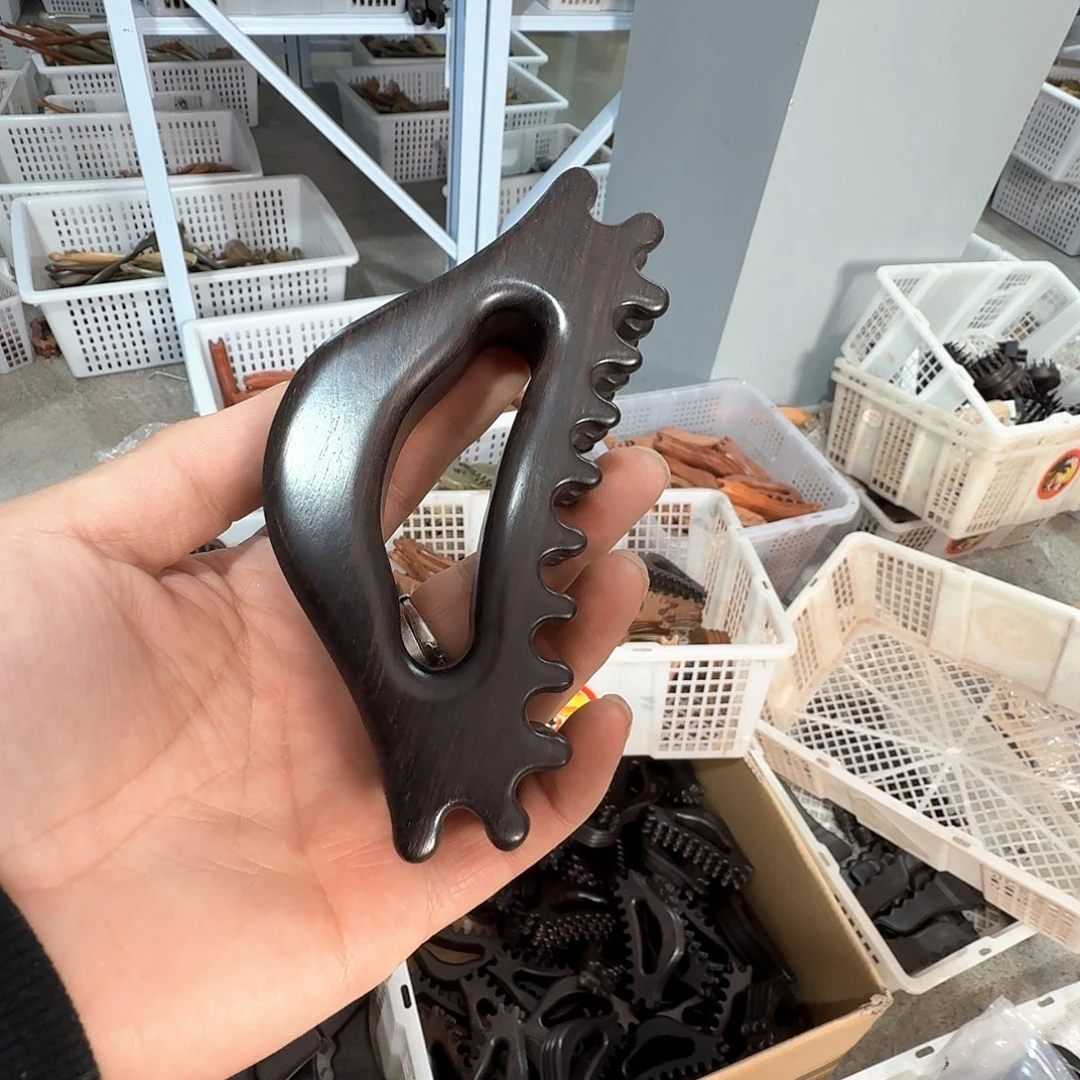 紫光檀三排豆豆三角微瑕