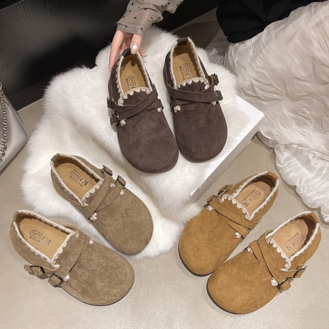 厚底内增高超火一脚蹬勃肯鞋女秋季外穿2025新款休闲全包勃肯单鞋