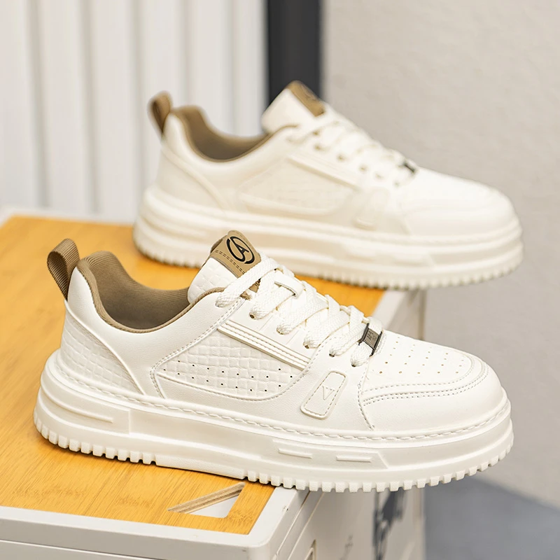 小白鞋男款2025新款男鞋透气软底男式休闲鞋子男生板鞋潮鞋WQ8209