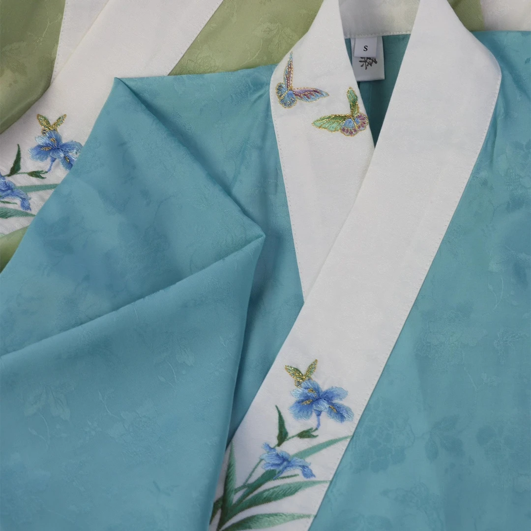 【鸢】天丝混纺绣花仿手绣对穿交 桑蚕丝绣花主腰 马面裙夏款汉服