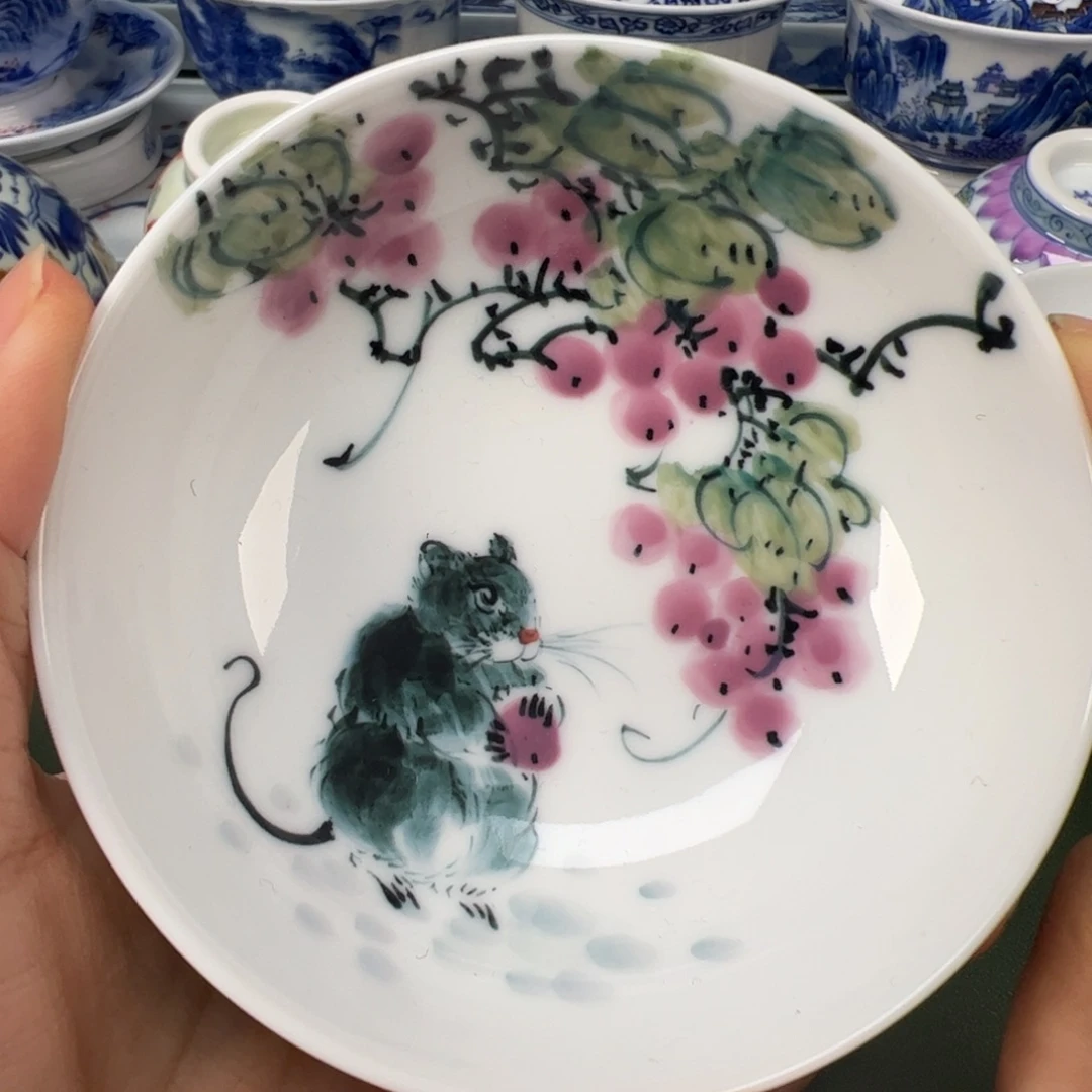 陶瓷景德镇纯手工纯手绘茶具木木30