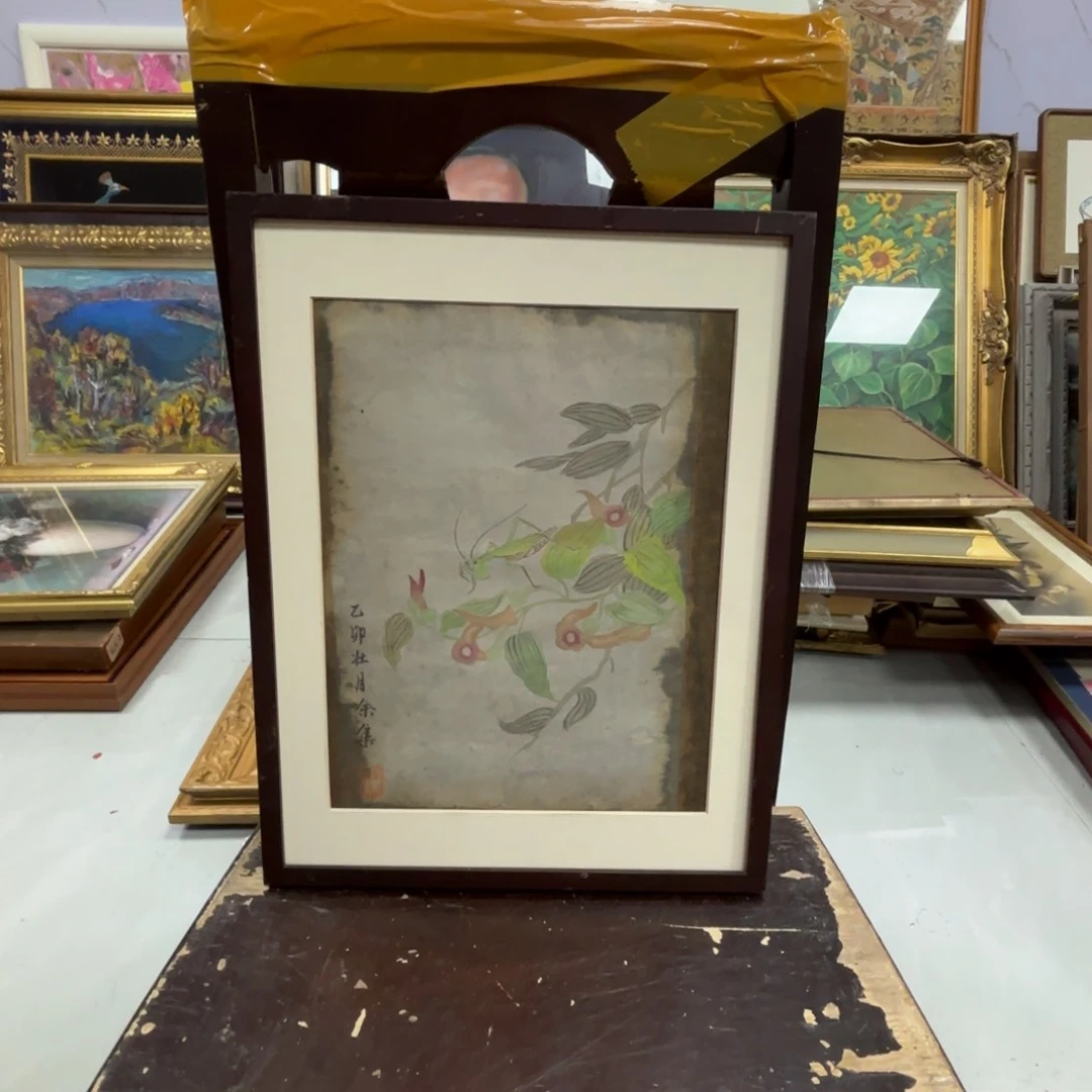 版画清**分框画工艺品E435