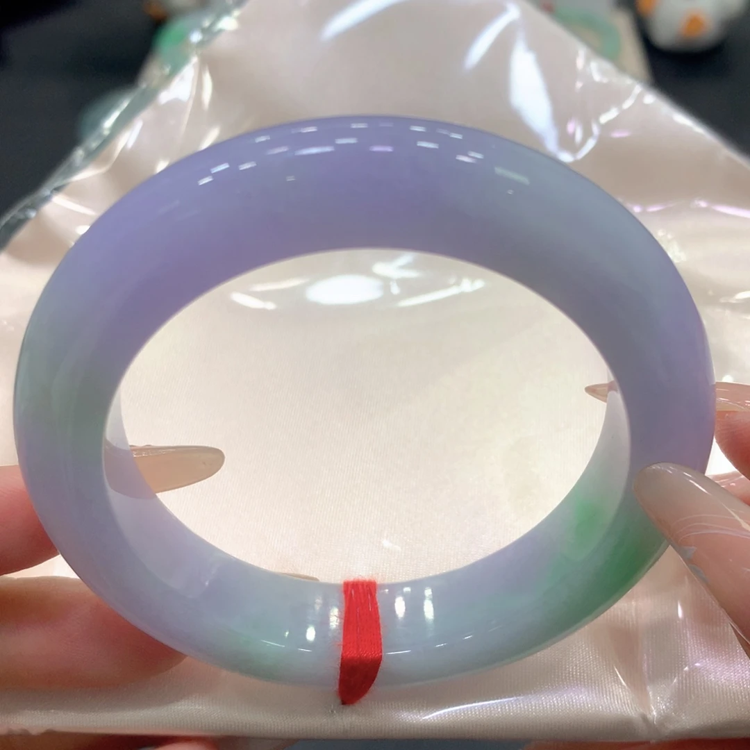 翡翠未镶嵌手镯54正