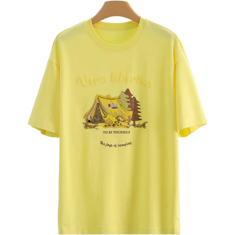 F425-伍莎服饰云仓百搭时尚新款T恤#ZSA46X004