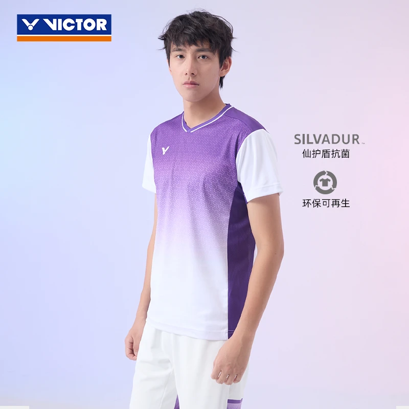 VICTOR/威克多官方透气羽毛球大赛推广版针织运动T恤 T-55002TD