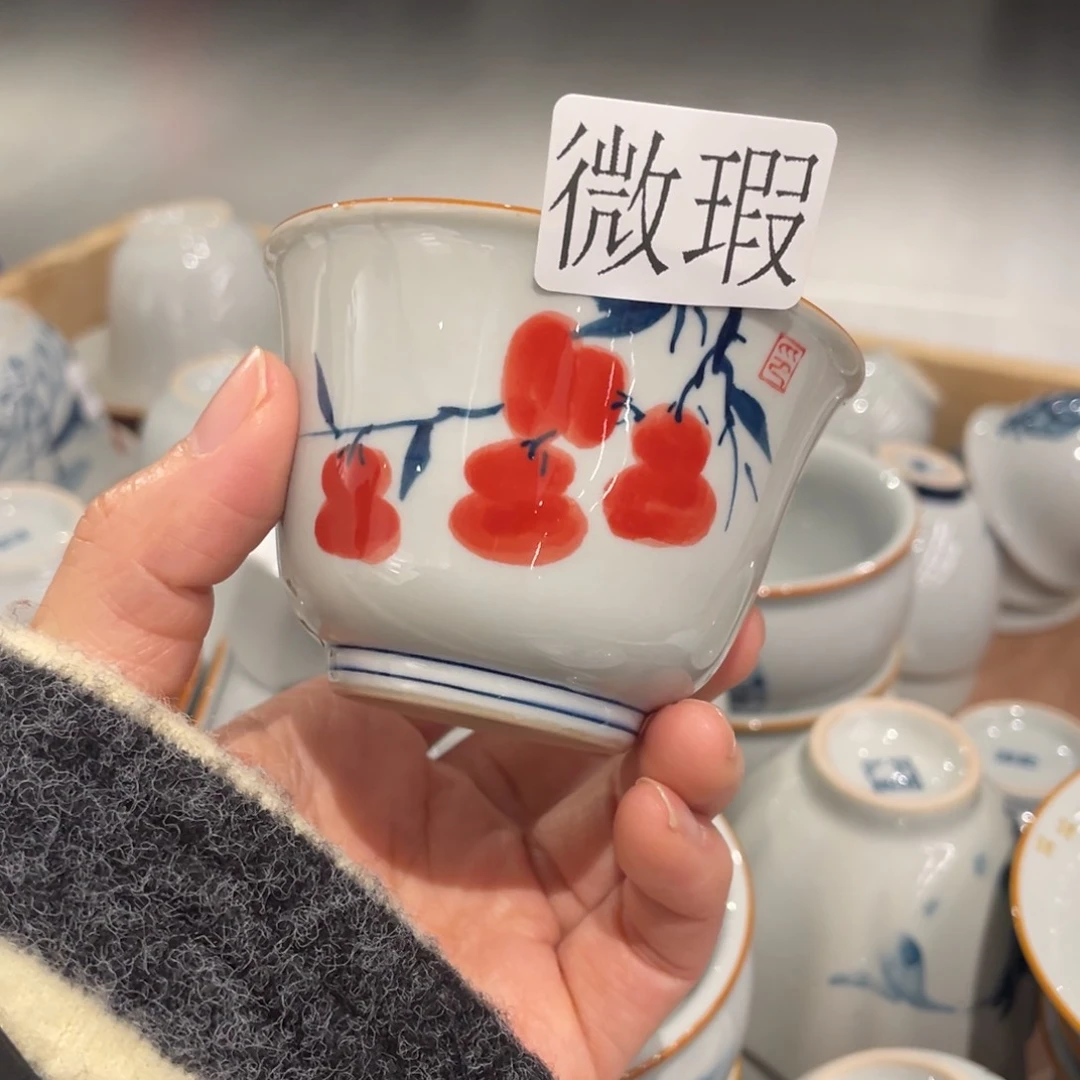 有瑕釉下彩纯手绘