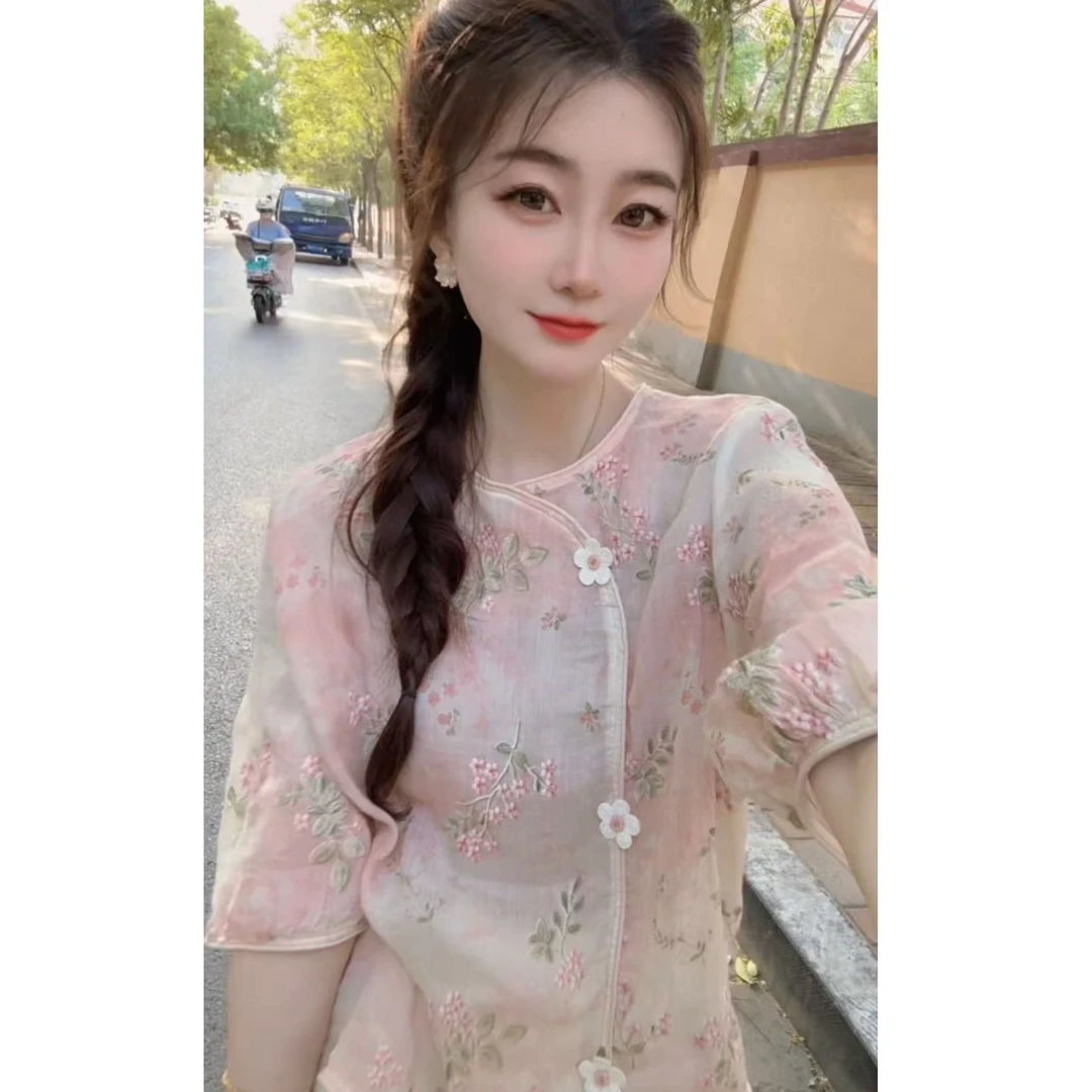 『花朵柔情S』GYXM舒适简约潮流洋气减龄衬衫50721