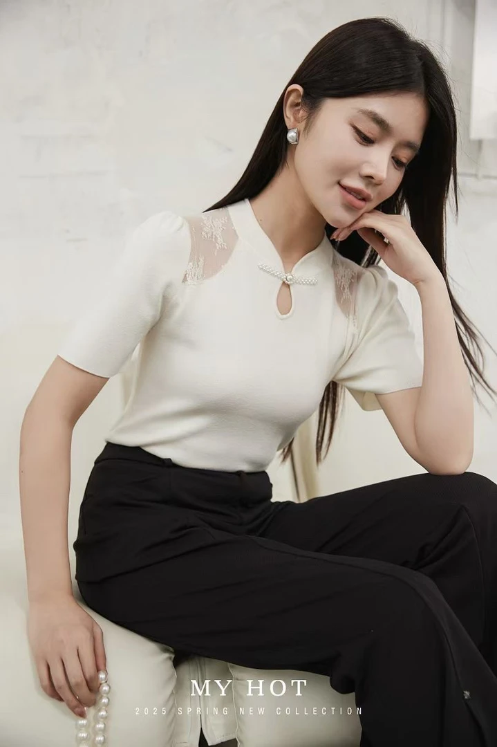 2025春夏新品国风短袖针织