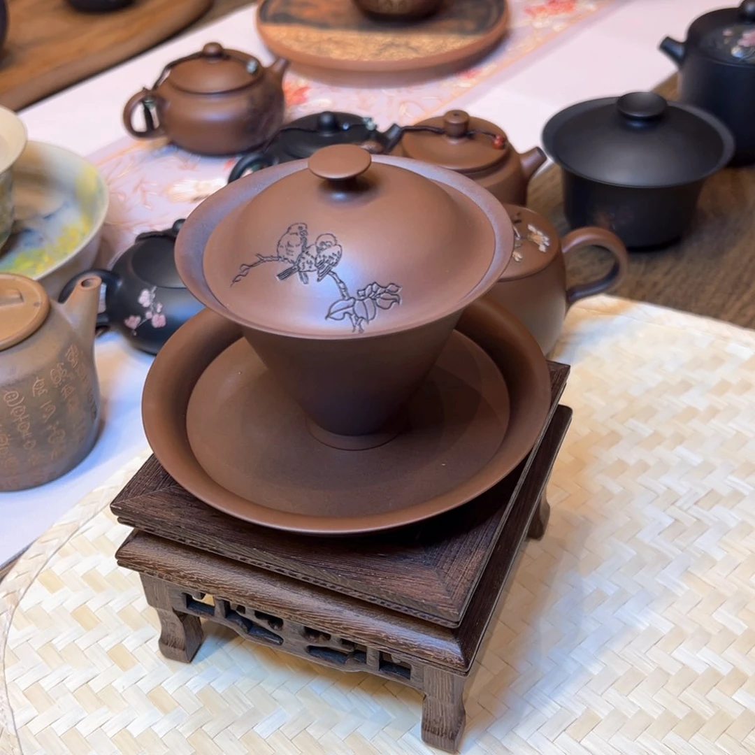 秀*普璞老师三才盖碗喜上枝头