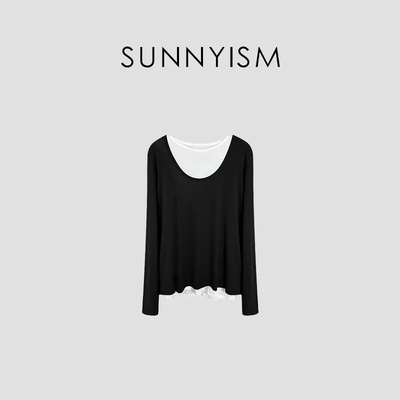 Sunnyism “真两件” 秋穿好舒服的设计款真两件长袖 TX01697