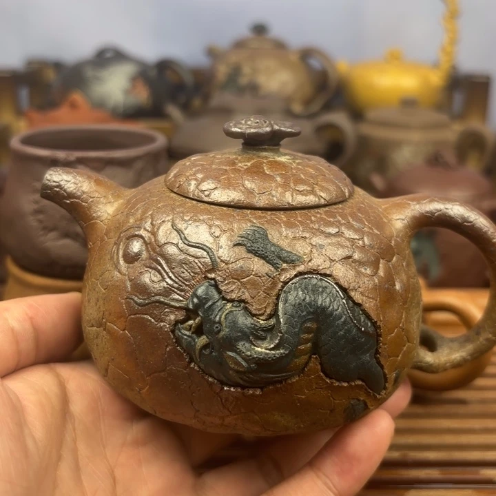 茶壶紫砂青龙供春柴烧220c