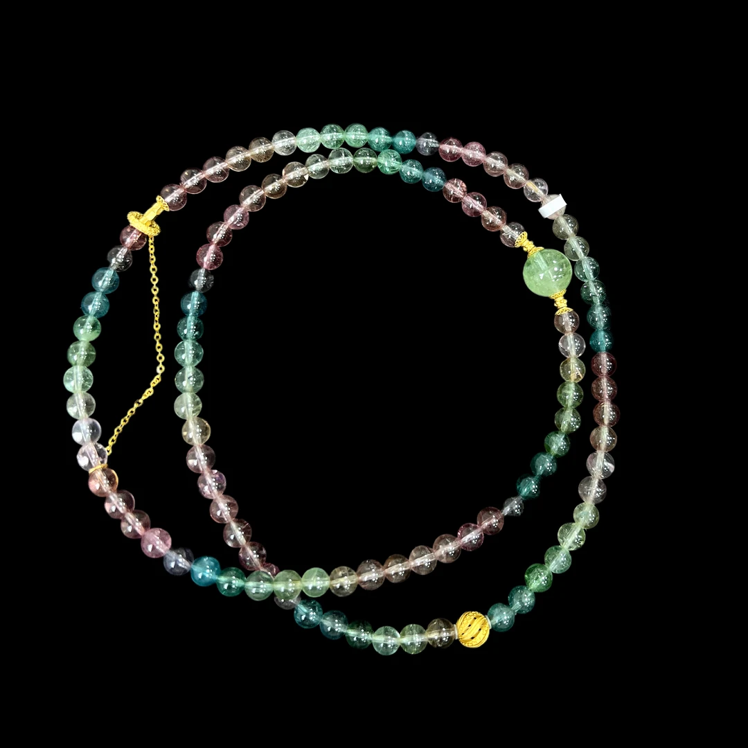 6148碧玺18k手串孤品