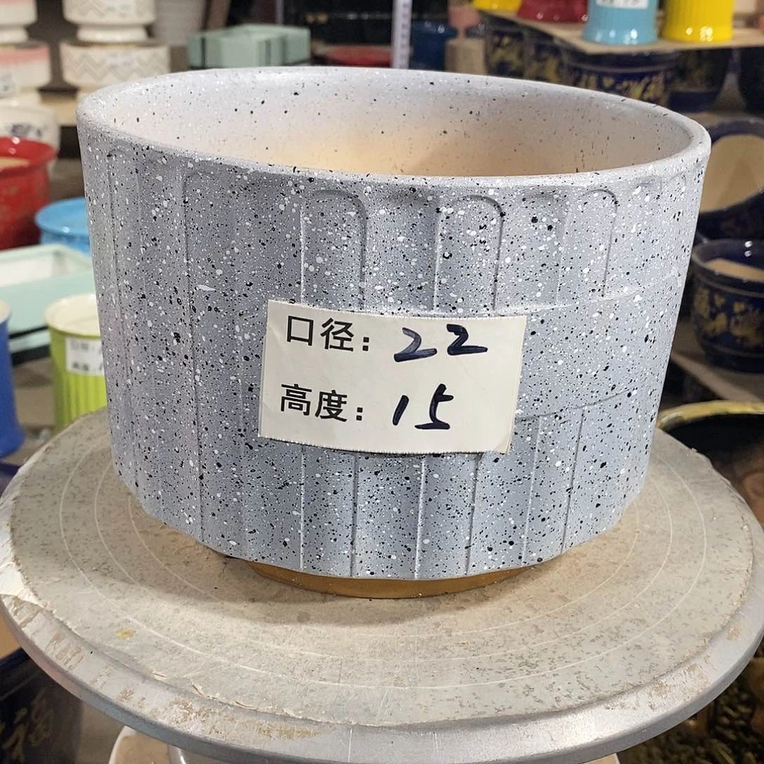 【闪购商品】陶瓷微瑕花盆-027-1个灰色