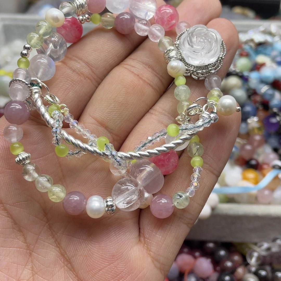 银S800镀金镶嵌颈饰紫晶