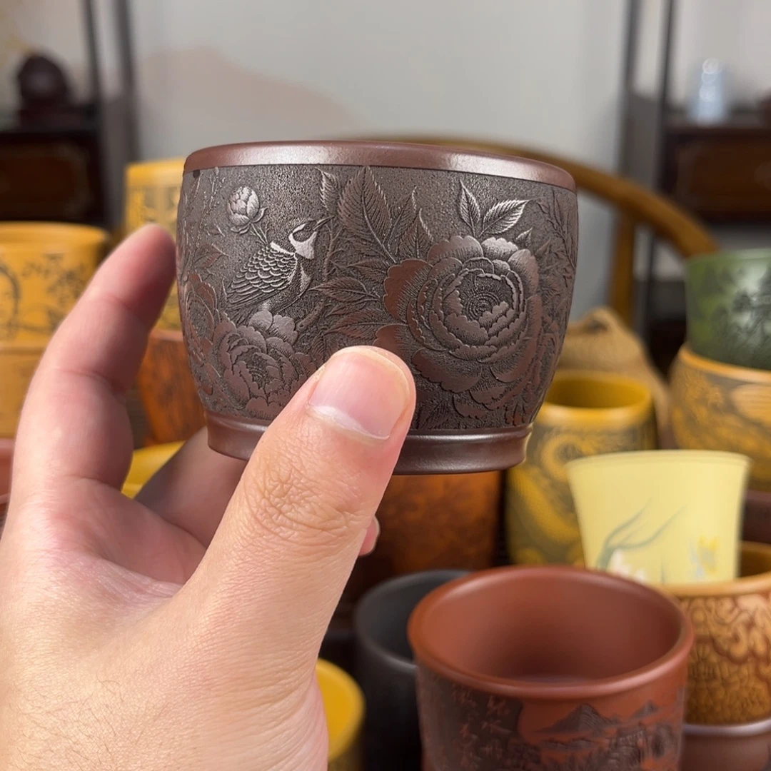 紫砂茶杯紫砂主人杯 手工制作