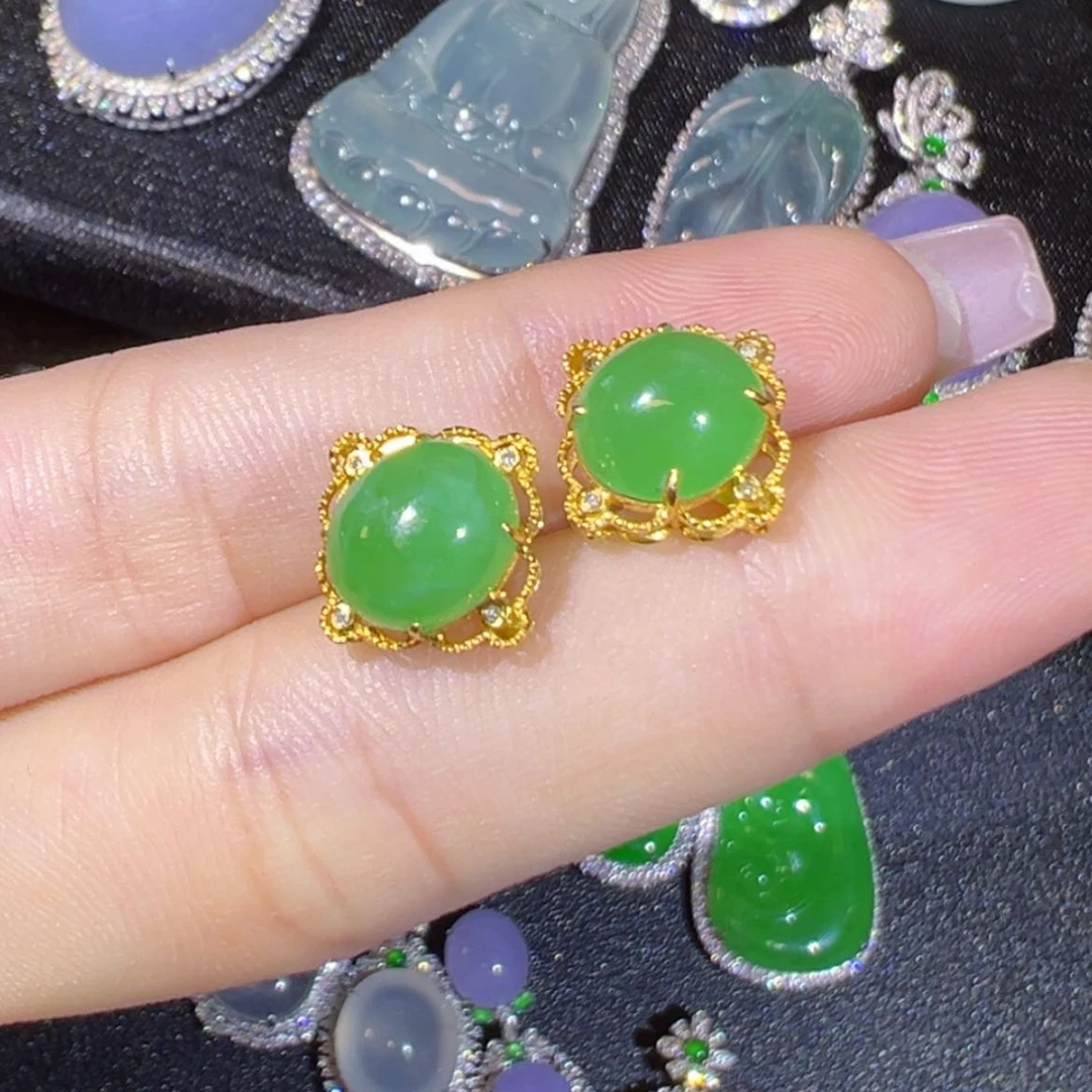 【闪购商品】翡翠18K金镶嵌颈饰天然翡翠