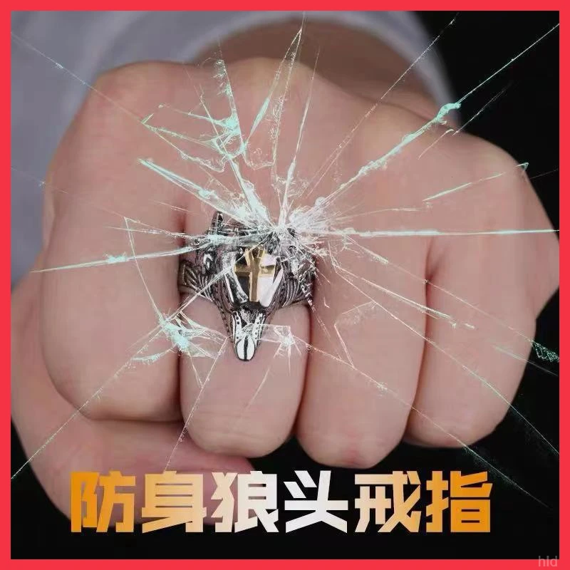 拳扣扣合法戒指神器配指环手饰品指环钛钢戒指单指 男女防身