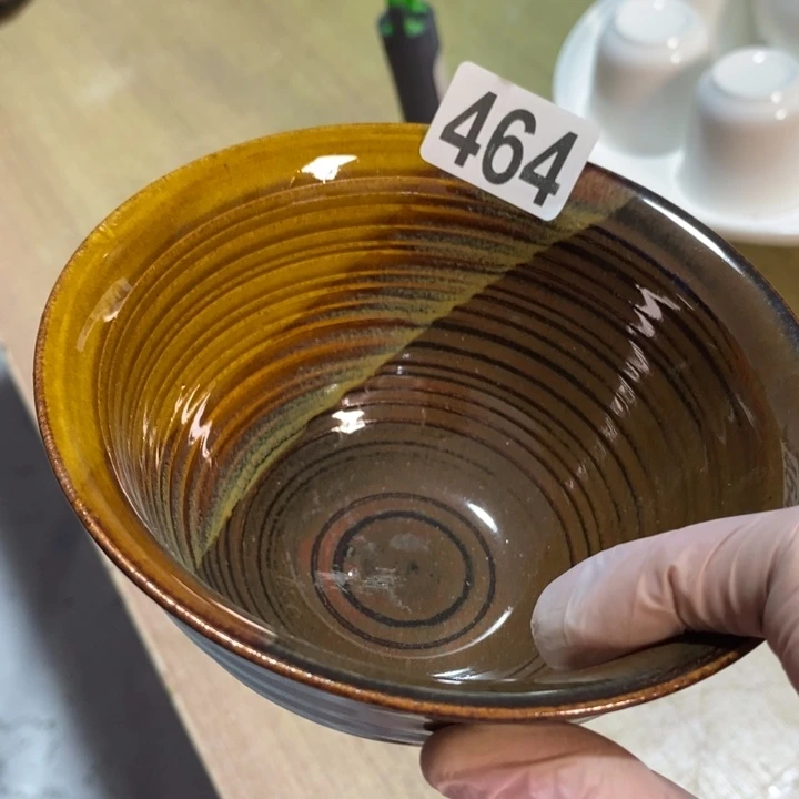 瓷片五厂三色斗笠碗微划痕