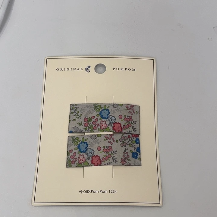布艺铁合金灰色拜拜发夹