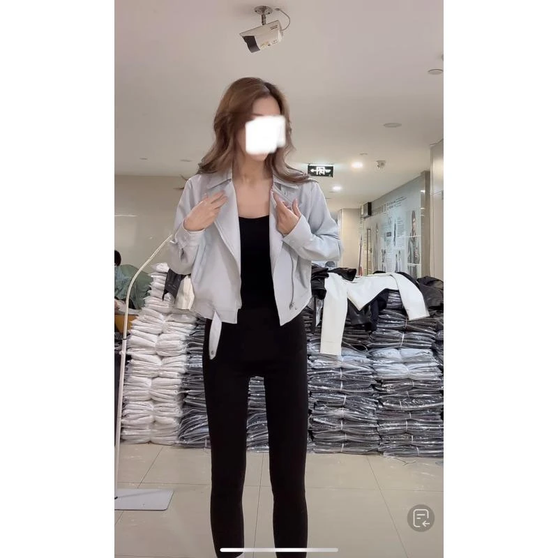 【柒汐】推荐韩版显瘦机车皮衣外套P02