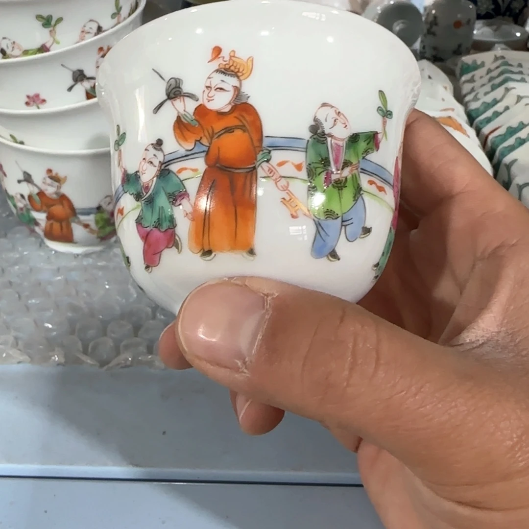 瓷片摆件手绘瓷器全部处理