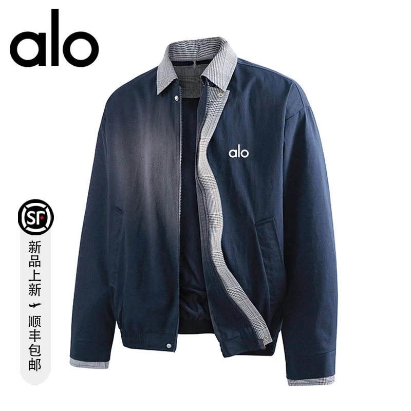 alo官版官标纯原美式阔版宽松防风冲锋衣运动夹克时尚翻领外套秋