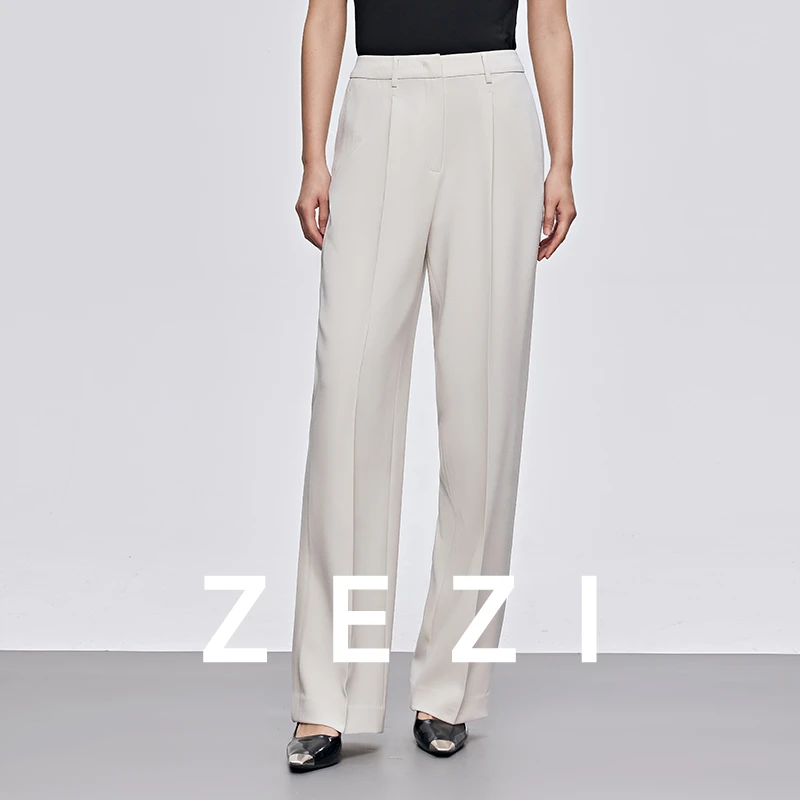 ZEZI6.24-【钱老板专属】【维多利亚套装】直筒三醋西裤阔腿Z13B418P