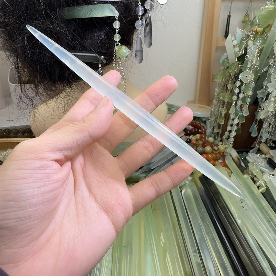 蛇纹石玉合金发饰