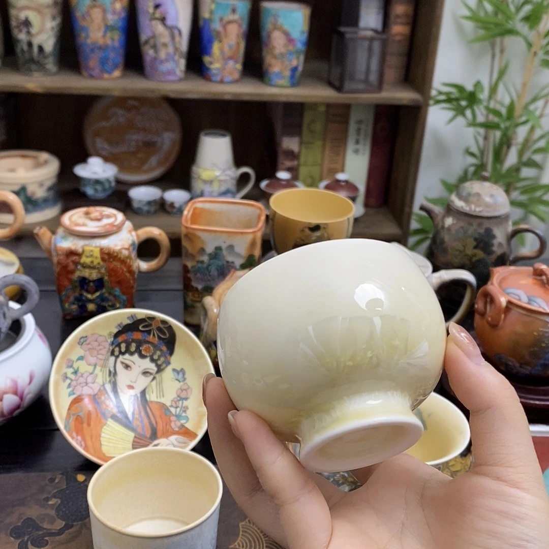素胎手工手绘制作茶具