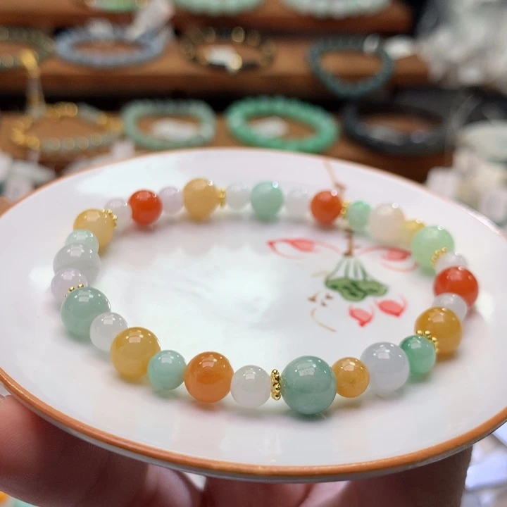 翡翠未镶嵌手链翡翠d16卡7.5