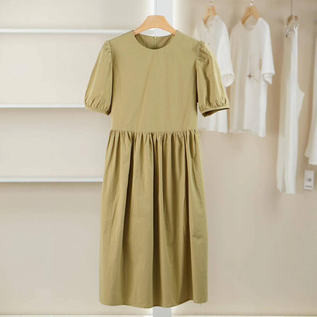 麦迪尚品【unbl】5090565 含棉简约短袖连衣裙夏季女装品牌专柜