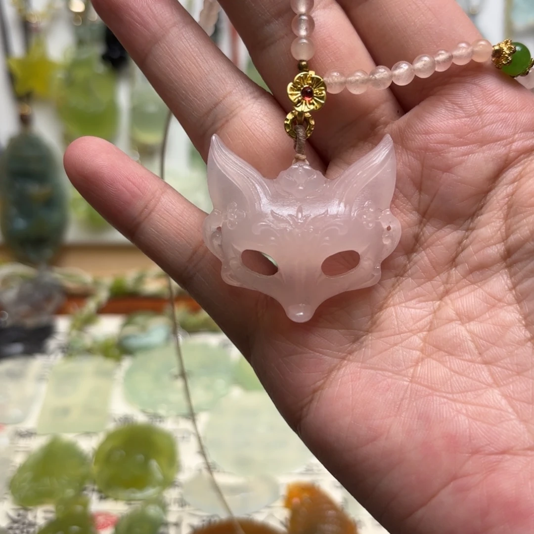 蛇纹石玉合金颈饰