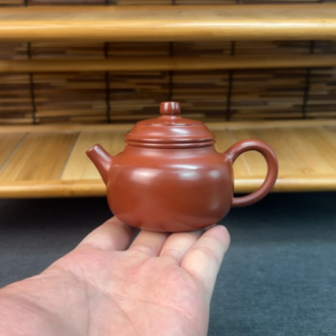 〔大红袍德钟壶140毫升〕潮州手拉壶功夫茶壶冲茶泡茶壶全手工