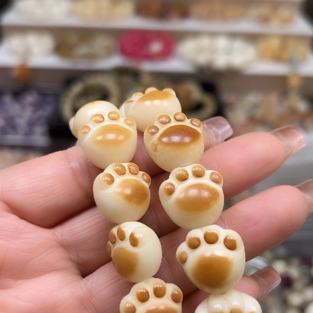 手串菩提根/象牙果瑕疵卡17炭烧猫爪2条26颗