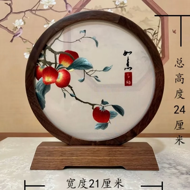 中式特色家居饰品商务伴手礼文创礼品苏绣手工刺绣摆台