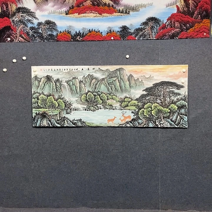 国画小六尺山水一副
